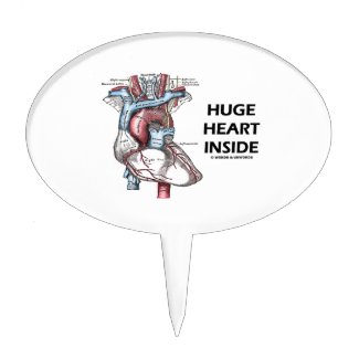 Huge Heart Inside (Anatomical Heart) Cake Toppers