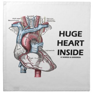 Huge Heart Inside (Anatomical Heart) Cloth Napkin