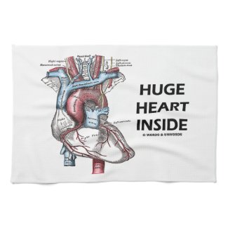 Huge Heart Inside (Anatomical Heart) Kitchen Towel