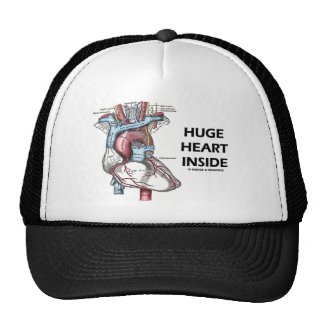 Huge Heart Inside Mesh Hats