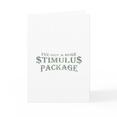 Huge Stimulus Package Greeting Card by stiingya