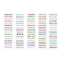 HUGE Welcome in 80 Languages Poster posters