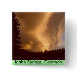 Huge Yellow Clouds Sunset Pin