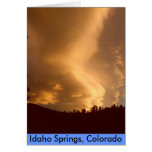 Huge Yellow Clouds Sunset Card