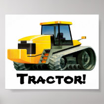 Huge Yellow Tractor Posters