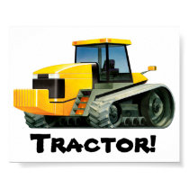 Huge Yellow Tractor Posters