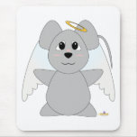 Huggable Angel Gray Mouse mousepads