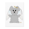 Huggable Angel Gray Mouse postcards