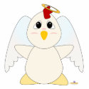 Huggable Angel White Chicken photo sculptures by huggables Huggable Angel White Chicken photo sculptures