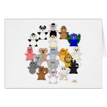 Huggable Animal Peace Sign cards by huggables Huggable Animal Peace Sign cards