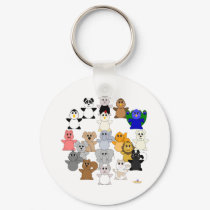 Huggable Animal Peace Sign keychains by huggables Huggable Animal Peace Sign keychains