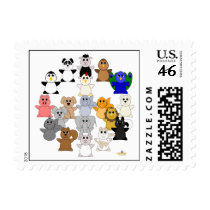 Huggable Animal Peace Sign Postage Stamp