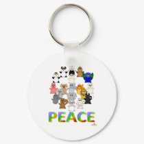 Huggable Animals Peace Sign Peace keychains by huggables Huggable Animals Peace Sign Peace keychains