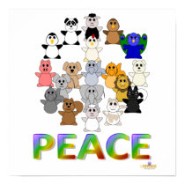 Huggable Animals Peace Sign Peace posters by huggables Huggable Animals Peace Sign Peace posters