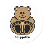 Huggable Bear Round Stickers