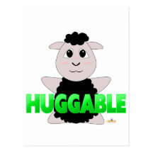 Huggable Black Sheep Green Huggable Post Cards