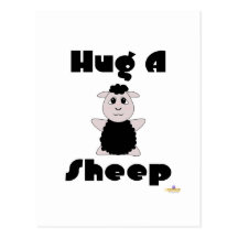 Huggable Black Sheep Hug A Sheep Postcards