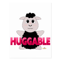 Huggable Black Sheep Pink Huggable Post Cards