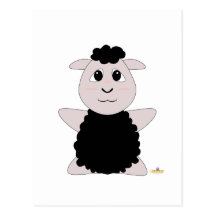Huggable Black Sheep Post Card