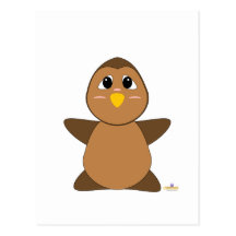 Huggable Brown Owl Postcard