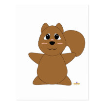 Huggable Brown Squirrel Postcard