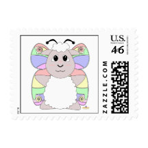 Huggable Butterfly White Sheep Postage