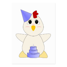 Huggable Chicken Birthday Boy Business Card