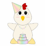 Huggable Chicken Birthday Pastels Acrylic Cut Out