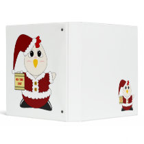 Huggable Chicken Santa binders