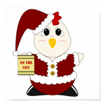 Huggable Chicken Santa posters