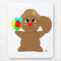 Huggable Clown Brown Squirrel mousepads