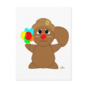 Huggable Clown Brown Squirrel postcards