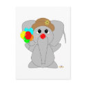 Huggable Clown Elephant postcards by huggables Huggable Clown Elephant postcards
