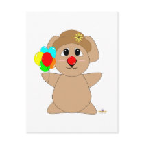 Huggable Clown Koala Bear postcards