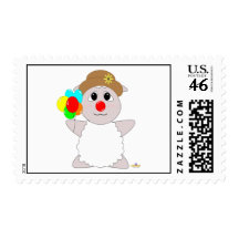 Huggable Clown White Sheep Postage