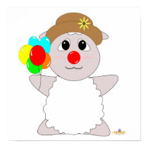Huggable Clown White Sheep posters by huggables Huggable Clown White Sheep posters