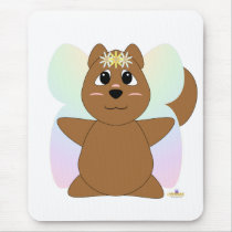 Huggable Fairy Brown Squirrel mousepads by huggables Huggable Fairy Brown Squirrel mousepads