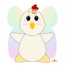 Huggable Fairy White Chicken photo sculptures by huggables Huggable Fairy White Chicken photo sculptures