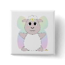 Huggable Fairy White Sheep buttons