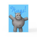 Huggable Hippo Card
