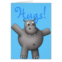 Huggable Hippo Card
