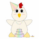 Huggable Pastel Birthday White Chicken photo sculptures by huggables Huggable Pastel Birthday White Chicken photo sculptures