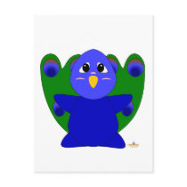 Huggable Peacock postcards by huggables Huggable Peacock postcards