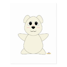 Huggable Polar Bear Post Card