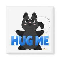 Huggable Skunk Blue Hug Me magnets