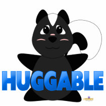 Huggable Skunk Blue Huggable photo sculptures by huggables Huggable Skunk Blue Huggable photo sculptures