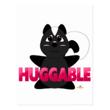 Huggable Skunk Pink Huggable Postcard