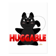 Huggable Skunk Red Huggable Postcard