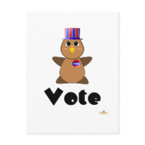 Huggable Voting Brown Owl Vote postcards