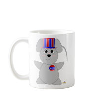 Huggable Voting Gray Mouse mugs